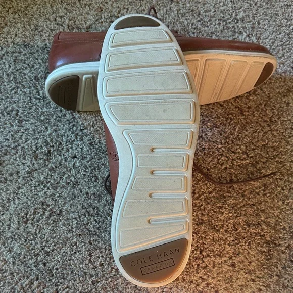 Men's Cole Haan Grand.OS Brown Leather Wingtip Shoes — Sz 10-1/2 - Picture 6 of 6